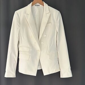 Express Women's White Double-Breasted Blazer